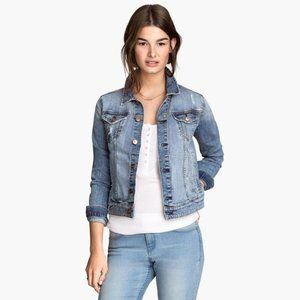 H&M Jacket Distressed Trucker Denim